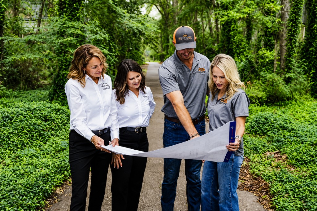 Weseman Homes realtor partners reviewing plans on site